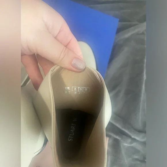 Stuart weitzman soho zip booties oat cream lug sole shoes 12 b new NIB ladies - Picture 4 of 17